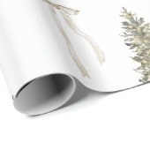 Moderne kerstboom en schattige boog Patroon Cadeaupapier (Rol Hoek)