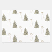 Moderne kerstboom en schattige boog Patroon Inpakpapier Vel (Voorkant)