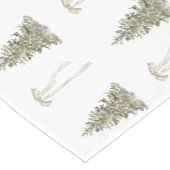 Moderne kerstboom en schattige boog Patroon Korte Tafelloper (Hoek)