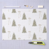 Moderne kerstboom en schattige boog Patroon Tissuepapier (Craft)