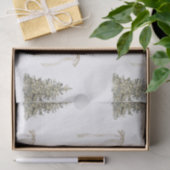 Moderne kerstboom en schattige boog Patroon Tissuepapier (Geschenk)