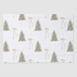 Moderne kerstboom en schattige boog Patroon Tissuepapier