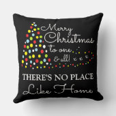 Moderne kerstboom, er is geen plek zoals thuis kussen (Achterkant)