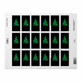 Moderne kerstboom etiket (Full Sheet)