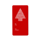 Moderne Kerstboom Etiket (Voorkant)