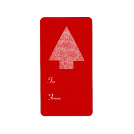 Moderne Kerstboom Etiket