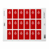 Moderne Kerstboom Etiket (Full Sheet)