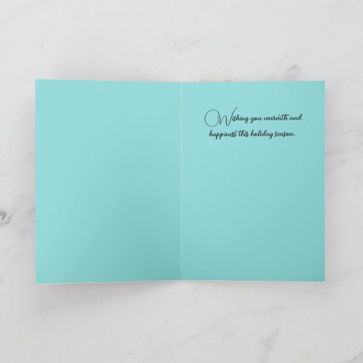 Moderne kerstboom feestdagen kaart (Binnen)