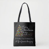 Moderne kerstboom, feestelijke Canvas tas (Voorkant)