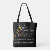 Moderne kerstboom, feestelijke Canvas tas (Achterkant)