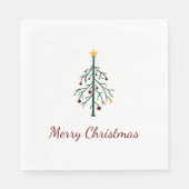 Moderne kerstboom feestelijke vakantie partij servet (Voorkant)