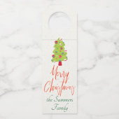 Moderne kerstboom flessenhanger (Voorkant)