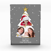 Moderne kerstboom Foto Collage Gray (Voorkant)