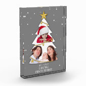 Moderne kerstboom Foto Collage Gray (Links)