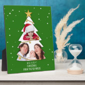Moderne kerstboom foto Collage Green Fotoplaat (Zijkant)