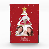 Moderne kerstboom Foto Collage Red (Voorkant)