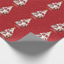 Moderne kerstboom Foto Collage Red