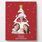 Moderne kerstboom Foto Collage Red Fotoplaat (Voorkant)