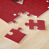 Moderne kerstboom Foto Collage Red Legpuzzel (Zijkant)