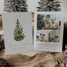 Moderne kerstboom foto vakantie Kaart