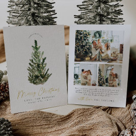 Moderne kerstboom foto vakantie Kaart