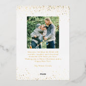 Moderne kerstboom fotocollage folie feestdagenkaart (Achterkant)