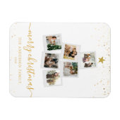 Moderne kerstboom fotocollage magneet (Horizontaal)
