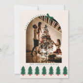 Moderne Kerstboom Fotokaart Kaart (Voorkant)