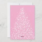 Moderne kerstboom gemaakt van sneeuwvlokken feestdagenkaart (Achterkant)
