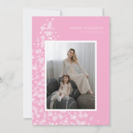 Moderne kerstboom gemaakt van sneeuwvlokken feestdagenkaart