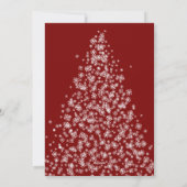 Moderne kerstboom gemaakt van sneeuwvlokken feestdagenkaart (Achterkant)