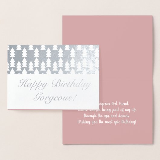 Moderne Kerstboom geometrische verjaardag Folie Kaarten (Display)