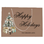 Moderne Kerstboom Geschenkentas Groot Cadeauzakje (Achterkant)