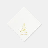 Moderne kerstboom - golden&white - diagonaal servet (Hoek)