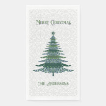 Moderne kerstboom Groen Wit Gepersonaliseerd