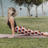 Moderne Kerstboom Herhaling – Feestelijke Beige Leggings