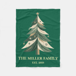 Moderne Kerstboom Illustratie Fleece Deken