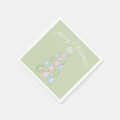 Moderne kerstboom in drie parelkleuren servet (Hoek)