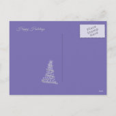 Moderne kerstboom in het paarse Briefkaart van de (Achterkant)