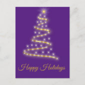 Moderne kerstboom in het paarse Briefkaart van de (Voorkant)