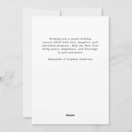 Moderne Kerstboom in Watercolor Niet-foto Feestdagenkaart (Achterkant)