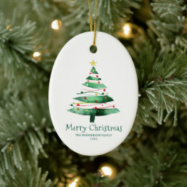 MODERNE KERSTBOOM KERAMISCH ORNAMENT