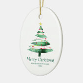 MODERNE KERSTBOOM KERAMISCH ORNAMENT (Links)