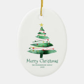 MODERNE KERSTBOOM KERAMISCH ORNAMENT (Voorkant)