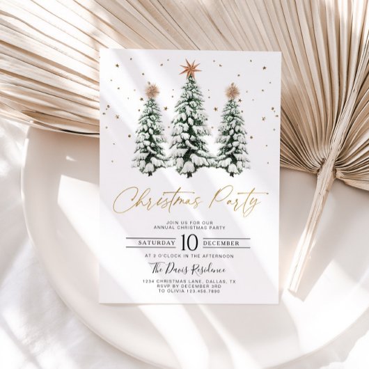 Moderne Kerstboom Kerstfeest uitnodiging