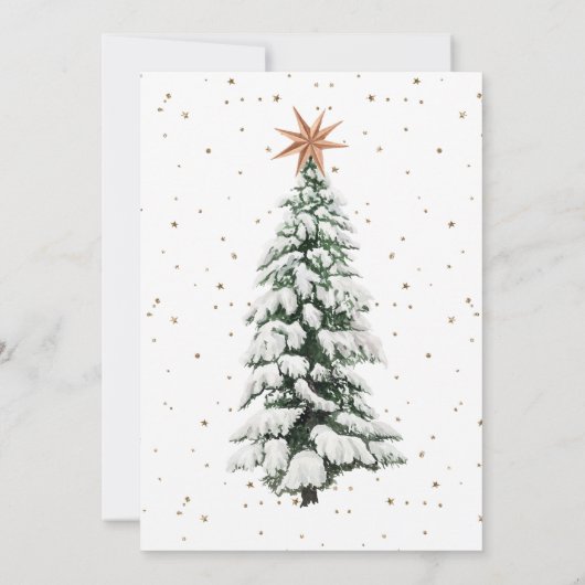 Moderne Kerstboom Kerstfeest uitnodiging (Achterkant)