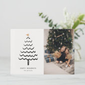 Moderne Kerstboom Kerstkaart (Staand voorkant)