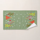 Moderne Kerstboom Kleurrijke Sneeuwvlok Handdoek (Handdoek)
