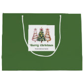 Moderne Kerstboom Luipaardprint Cadeautas Custo (Achterkant)