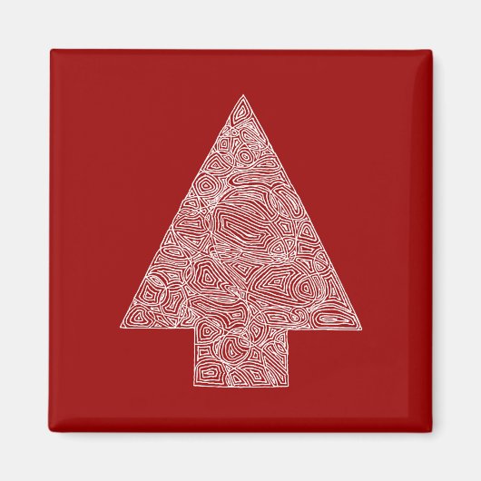 Moderne kerstboom magneet (Voorkant)